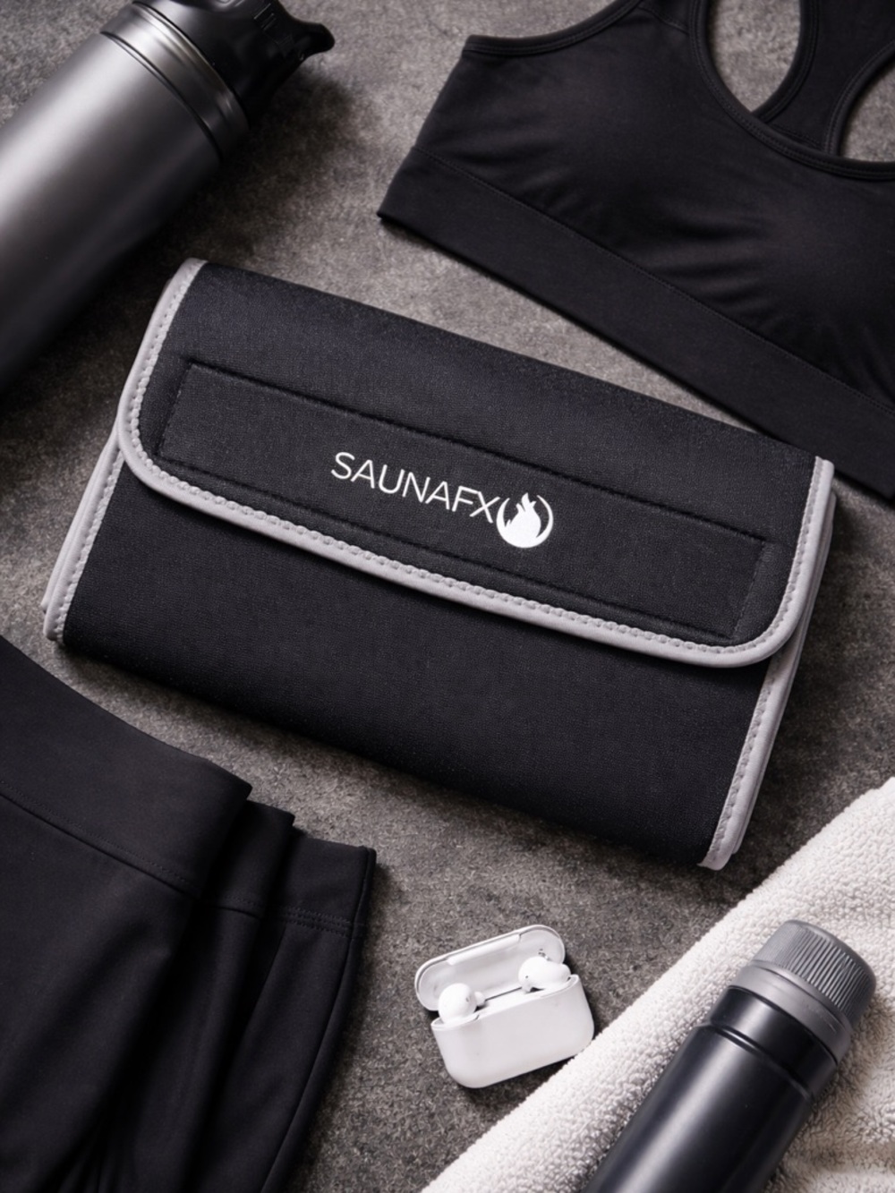 Black Waist Sauna Belt - Slim Fit Sweat Enhancer